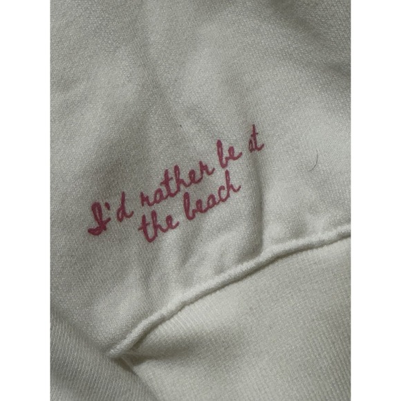 Women's S Wild Fable French Terry CROP beach Sweatshirt NWT Y2k Beach white - Picture 3 of 3